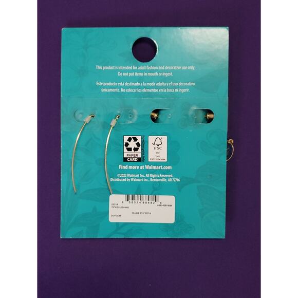 Pioneer Woman Two Pairs Earrings Long Dangle Pierced Threader Semiprecious New - Picture 7 of 8